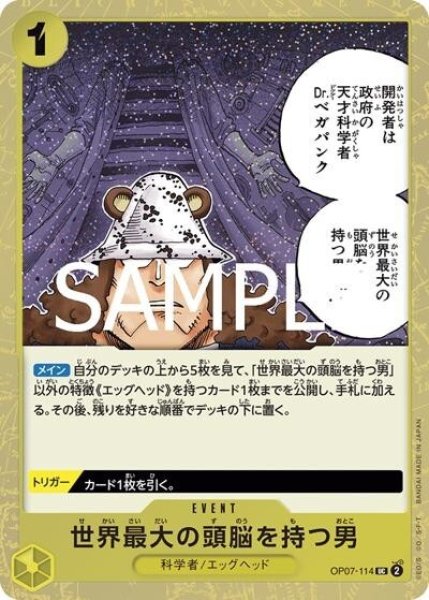 世界最大の頭脳を持つ男（PRB-02 OP07-114 UC ホイル） 状態A